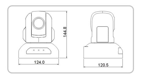 China 10x Module 650TVLine PTZ Video Conferencing Camera Size